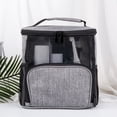 thumbnail image 1 of Bolsa de ducha ManTuo de malla, portátil, para baño, gimnasio, viajes y camping, organizador de ducha colgante de secado rápido, neceser, color negro y gris., 1 of 8
