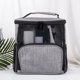 thumbnail image 1 of Bolsa de ducha ManTuo de malla, portátil, para baño, gimnasio, viajes y camping, organizador de ducha colgante de secado rápido, neceser, color negro y gris., 1 of 8