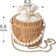 thumbnail image 2 of Bolsos de playa de paja para mujer, bolso de mano de verano, bolso de mimbre tejido de ratán, bolso de mano de ganchillo, 2 of 5