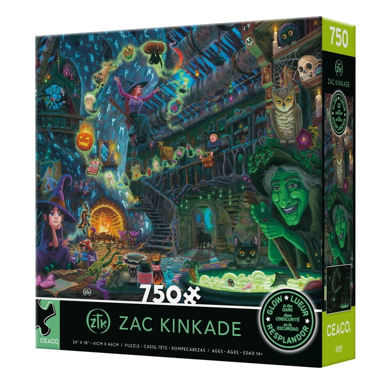 Ceaco 750 Piece Coven Cottage Glow, Zac Kinkade Interlocking