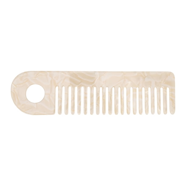 Unique Bargains 1 Pc Peine para el cabello de patrón de mármol exquisito Beige Hoja de acetato