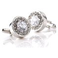 thumbnail image 6 of Cheers.US 2 Pairs Men Fashion Shiny Rhinestone Men's Cuff Links Wedding Party Shirt Round Cufflinks Formal Suit Accessories with Presentation Gift Special Occasions Anniversary Suit Cuff, 6 of 7