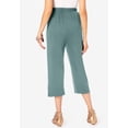 thumbnail image 2 of Roaman's Women's Plus Size Soft Knit Relaxed Pull-On Capri Pant, 2 of 5