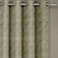 thumbnail image 2 of Tabitha Flower Curtains Jacquard Grommet Top Panels (Single) - Taupe - 54x96, 2 of 3