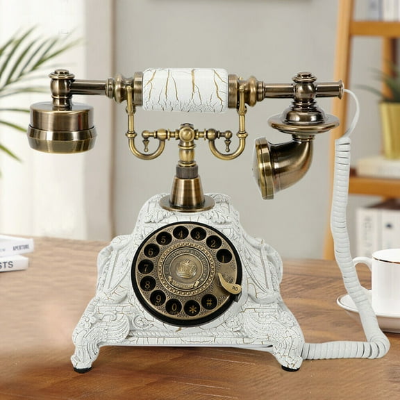 Miumaeov Vintage Telephone Antique Desk Phone Corded Retro Phone Rotary Antique Dial