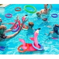 thumbnail image 4 of 15 piezas de flamencos inflables para piscina, juego de lanzamiento de aros, decoraciones para fiestas, juguetes de playa, 4 of 5