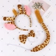 thumbnail image 5 of Conjunto de Disfraz de Jirafa de 3 Piezas Diadema con Orejas de Jirafa Cola y Pajarita Disfraz de Animal Kit de Disfraz de Jirafa Accesorios de Fiesta para Halloween, Cumpleaños, 5 of 5