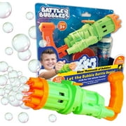 Battle Bubbles Automatic Bubble Machine Blows Thousands in Seconds As Seen on TV, 8 Chambers, 1-Button Operation, Compact, Portable, Mess-Free, No Huffing,Green,7 in.