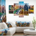 thumbnail image 1 of Bâtiments Hollandais dans le Village de Zaanstad - Impression sur Toile Paysage, 1 of 3