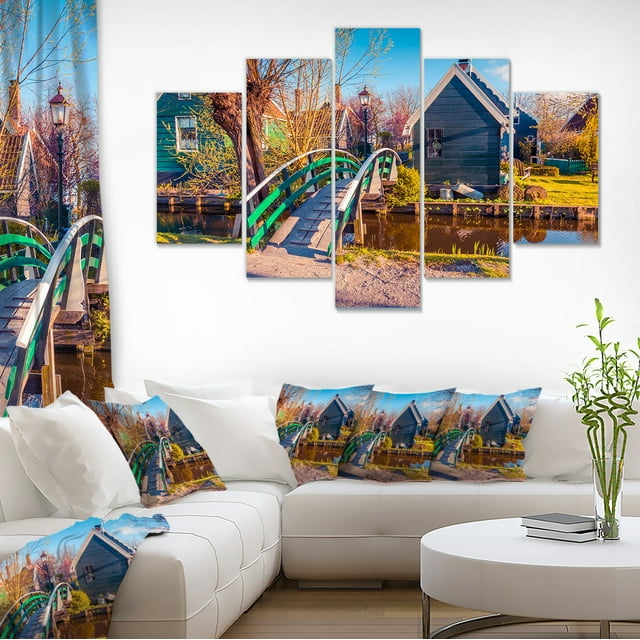 Bâtiments Hollandais dans le Village de Zaanstad - Impression sur Toile Paysage