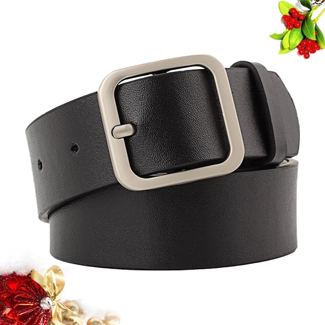 Milisten 1Ud Cinturón Ajustable De Cuero Negro Para Mujer Estilo Casual Y