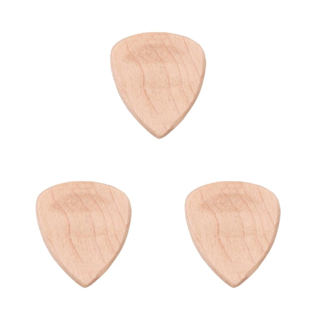 yingyy Delicate Music Instrument Accessory Fitting Comfortale Wooden Playing Tools Beginner Wood Pick for Guitars Type 4 3Set