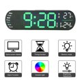 thumbnail image 3 of Relaj de Pared Digital, Relaj de Pared Digital Grande Relaj de Pared LED DESESPERTADORES PARA DORMITORIOS CON PANTALLA LED GRANDE Y CONTROL RETOTO PARA SALA DE ESTAR, DORMitorio,, 3 of 7