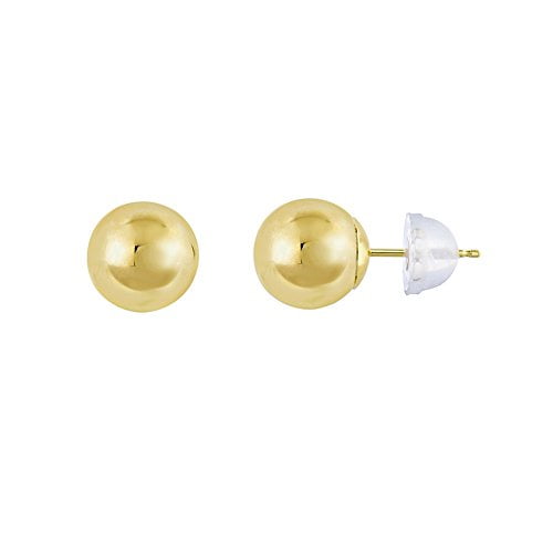 Stephanie Rockway - 14kt Yellow Gold Balls Stud Earrings with Comfort ...