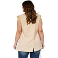 thumbnail image 3 of Chaleco con abertura Roman Fashion modelo 3779 beige Talla extra, 3 of 6
