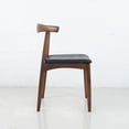 thumbnail image 3 of Modern Living Chaise Latérale Ronde à Dossier Coudé, Similicuir Noir (Ensemble de 1), 3 of 5