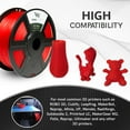 thumbnail image 6 of WYZworks PLA 1.75mm TRANSLUCENT RED Premium Thermoplastic Polylactic Acid 3D Printer Filament - Dimensional Accuracy +/- 0.05mm 1kg/2.2lb + Multiple Color Options Available, 6 of 8