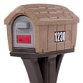 thumbnail image 6 of Simplay3 Washed Stone and Espresso Plastic 2-Slot Post Mounted Mailboxes, Rust Resistant, 6 of 7