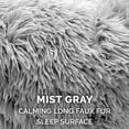 thumbnail image 4 of Furhaven Replacement Donut Dog Bed Cover Plush Long Faux Fur Calming Cuddler Machine Washable - Misty Gray Large, 4 of 5