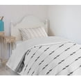 thumbnail image 4 of Ambesonne Geometric Quilted Bedspread Set 2 Pcs, Classical Abstract, Twin Size, Grey Beige, 4 of 6
