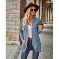 thumbnail image 3 of jinghuiyue Womens Cardigan Sweater Long Sleeve Open Front Knit Cardigans Coat Fashion Lightweight Soft Outerwear with Pockets XL, 3 of 7