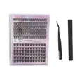 thumbnail image 1 of 126 Clusters DIY Lash Extensions Kit D Curl Fluffy Individual Lash Extensions Kit with 3ml Lash Bond Dual End Tweezers With Black Do, 1 of 5