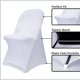 thumbnail image 4 of Paquete de 10 fundas de licra para sillas plegables, universales, elásticas y lavables, para bodas, fiestas, banquetes y celebraciones, 10 unidades, color blanco, 4 of 5