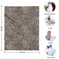 thumbnail image 4 of Black and Tan Leopard Print Blanket,Comfortable Soft Flannel Throw Blanket,All Season,Warm Lightweight Blankets for Sofa Bed Couch Living Room Chair,30"x40", 4 of 4