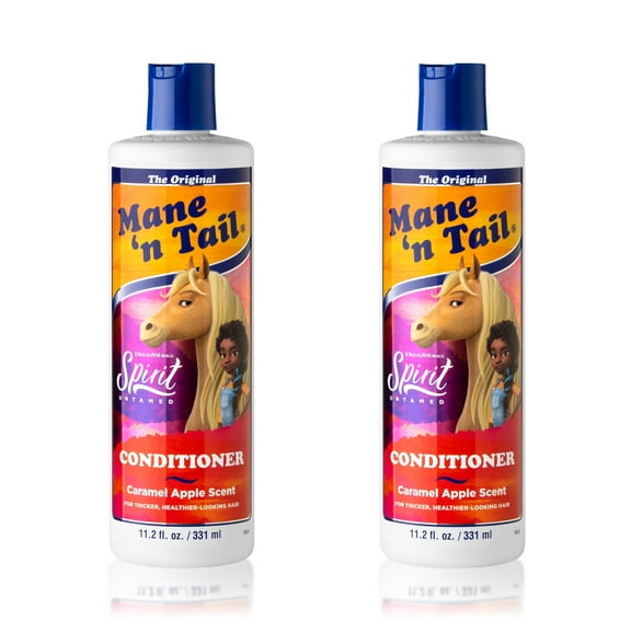 Mane 'n Tail Spirit Untamed Conditioner (2-Pack) – Caramel Apple Scented, Gentle Leave-In Formula for Soft, Silky Hair (11.02 oz Each)
