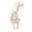 White, variant on Keychain Alloy Electroplated Three-Dimensional Goat Key Chain with Colorful Rhinestones Lobster Clasp Key Ring Bag Accessories