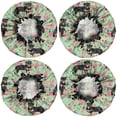 thumbnail image 2 of Shower Caps,Rottweiler with Pioneer Flower Waterproof Shower Cap for Women 4 Pieces,Double Reusable Hair Cover for Shower PEVA Elastic Stretch Hem, 2 of 7