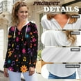 thumbnail image 6 of DISNIMO Musical Note Printed Sweatshirts for Women Floral Printed Hoodies Long Sleeve Shirts Fall Winter Outfits, 3XL, 6 of 7