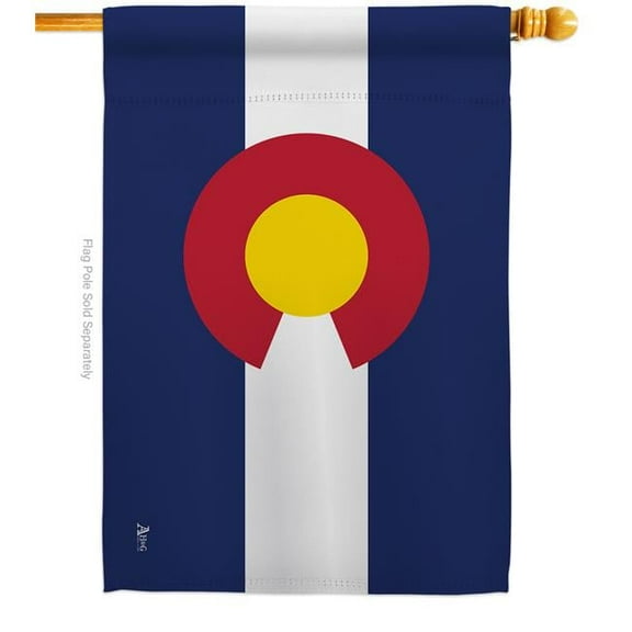 Americana Home & Garden  28 x 40 in. Colorado American State House Flag with Double-Sided Horizontal Decoration Banner Garden Yard Gift