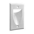 thumbnail image 4 of Recessed Single 1 Gang Low Voltage Cable Wall Plate White (10 Pack), 4 of 6