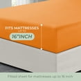thumbnail image 4 of Elegant Comfort Deep Pocket 4-Piece Bed Sheet Set, Ultra-Soft Microfiber, Luxury Bedding Gift, King, Orange, 4 of 6