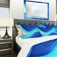 thumbnail image 4 of Designart 'Blue Hues Abstract' Modern & Contemporary Bedding Set - Duvet Cover & Shams, 4 of 4