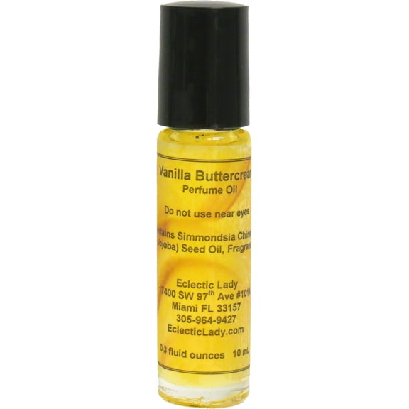 Vanilla Buttercream Perfume Oil, 0.3 Oz Portable Roll-On Fragrance