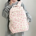 thumbnail image 5 of Bow Backpack 17.72" Nylon Convertible Carry Laptop Sleeve Adjustable Straps (White), 5 of 8
