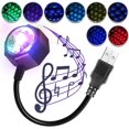 thumbnail image 1 of Usb Car Roof Star Night Projector Light Sound Activated Led Interior Lamp, 4 Colors- 9 Functional Modes, Ajustable Romantic Atmosphere Ambient Light- Feliz Sencillez, 1 of 5