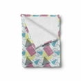 thumbnail image 2 of Retro Soft Flannel Fleece Throw Blanket, Pastel Colored Funky Geometrical Shapes from Eighties and Nineties Memphis Style, Cozy Plush for Indoor and Outdoor Use, 50" x 60", Multicolor, by Ambesonne, 2 of 6