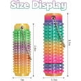thumbnail image 2 of Pain Fidget, Pain Stim Fidget for Stress Relief & Focus, Mini Fidget Toys, 3D Printed with Hard Spiky Fidget Massage Keychain (Rainbow+Rotatable), 2 of 8