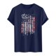 thumbnail image 5 of Tops para hombre, blusas y camisas de cuello redondo y manga corta para hombre. Top/camisa de cuello redondo y manga corta con estampado del Día de la Independencia para hombre. Tops para hombre., 5 of 5
