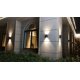 thumbnail image 4 of Aplique de pared para exterior, aluminio gris antracita, iluminación exterior vertical, IP44, resistente al agua, para jardín, patio, terraza, balcón, garaje., 4 of 4