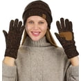 thumbnail image 3 of Ensemble de Tuque en Tricot Torsadé à Confettis Colorés et Gants à Écran Tactile Antidérapants, 3 of 4