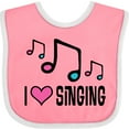 thumbnail image 3 of Inktastic Choir Singer Music I Love Singing Girls Baby Bib, 3 of 4