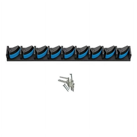 Wall Mounted Fishing Rod Rack Wall-Mounted Fishing Rod Storage Rack Multi-Card Slot Non-Slip Fishing Rod Display Stand ABS Black