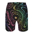 thumbnail image 3 of Goofa Rainbow Glitter Printed Mens Swim Trunks Summer Quick Dry Short Beach Swimwear Bathing Suits-Small, 3 of 6
