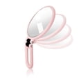 thumbnail image 1 of Espejo de tocador giratorio flexible de doble cara, de metal, con aumento de 15x, ideal para mujeres y niñas (blanco)., 1 of 1