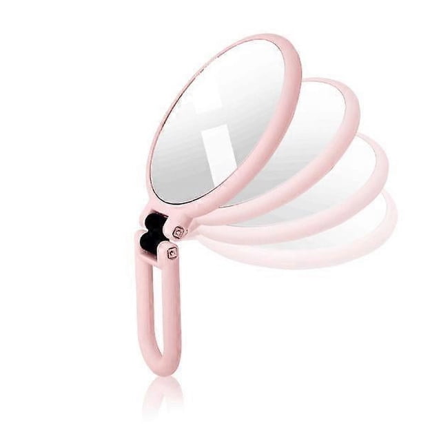 Espejo de tocador giratorio flexible de doble cara, de metal, con aumento de 15x, ideal para mujeres y niñas (blanco).