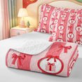 thumbnail image 4 of Manfei Vintage Christmas Snowman Quilt Full,Merry Xmas Full Bedspread Sets,3 Pieces,1 Coverlet and 2 Pillowcases, 4 of 7